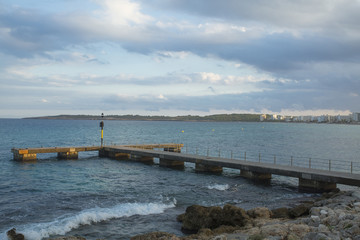 Fototapeta premium Cala Millor, Palma de Mallorca / Spain. October 06, 2017. The beaches of Cala Millor are located on one of the most beautiful and welcoming coasts of Mallorca.