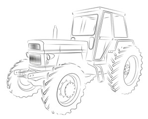 Tractor Sketch. 