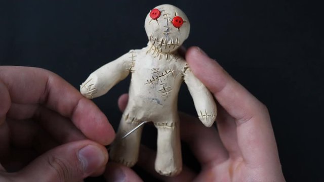 Voodoo Doll. Illustration of impotence, prostatitis, sexually transmitted diseases