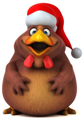Fun chicken - 3D Illustration