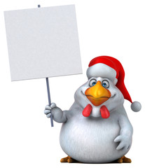 Fun chicken - 3D Illustration