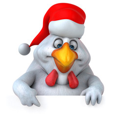 Fun chicken - 3D Illustration