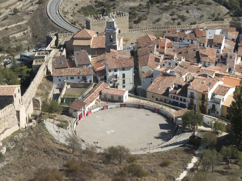 Bullring of Morella (Castellon), in the region of Maestrazgo, Spain