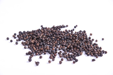 Black pepper isolated on white background