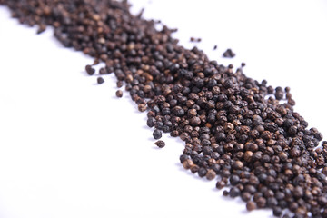 Black pepper isolated on white background