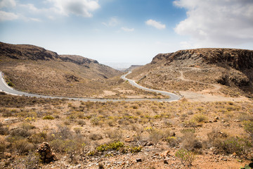 
Eine Straße auf dem Berg in Gran Canaria