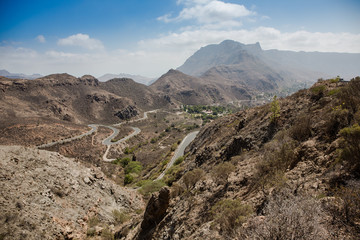 
Eine Straße auf dem Berg in Gran Canaria