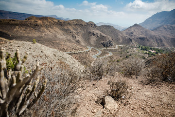 
Eine Straße auf dem Berg in Gran Canaria