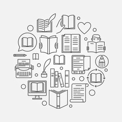 Literature outline illustration