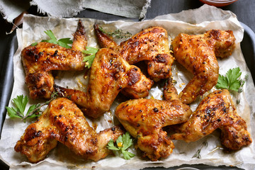Baked chicken wings