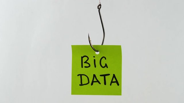 Illustration, on fishhook on fishhook, big data.