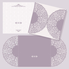 Floral background in light violet color, can be used as creating card, invitation card for wedding, birthday and other holiday, save the date. Original floral background, greeting card. © psk55