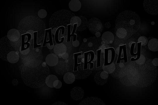 Black Friday sale with light bokeh and glitter illustration background