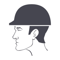 vector icon man in helmet