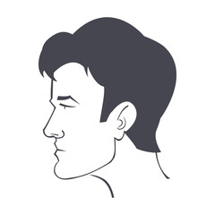 vector icon man in profile