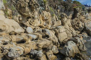 Italy,Liguria; strange rocks.