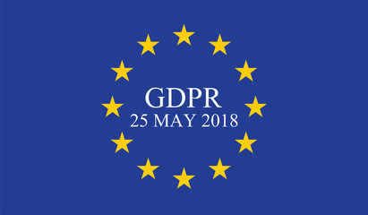 General Data Protection Regulation (GDPR) with padlock