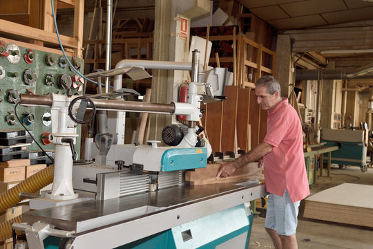 Carpenter With The Tupi Machine In The Carpentry