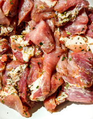 fresh raw meat prepare for cooking