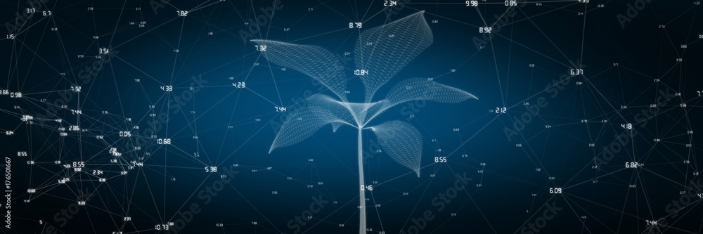 Poster composite image of 3d composite image of plant stem