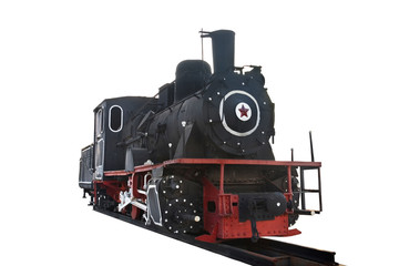 Fototapeta premium old train isolated on white background