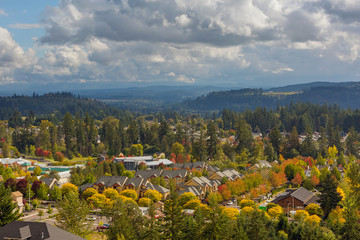 Homes in Happy Valley Oregon during Fall Season