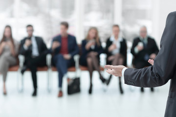 business background. the blurred image of the office.