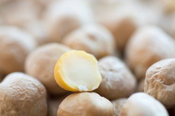  Pile of Organic Uncooked Chickpeas