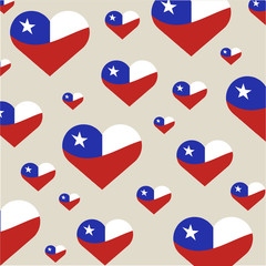 Chile-heart-flags-vector