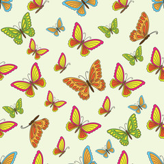 beautiful butterfly seamless pattern. vector illustration