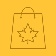 Autumn shopping linear icon