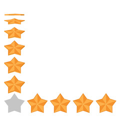 Five star rating. Different ranks