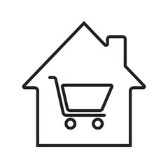 Household goods store linear icon