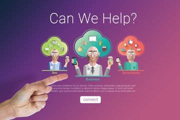 Composite image of cropped hand of man pointing