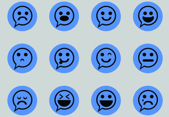 Chat face emoticon icon symbol