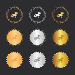 Einhorn - Bronze, Silber, Gold Medaillen