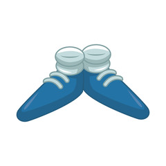 Funny shoes cartoon icon vector illustration graphic design
