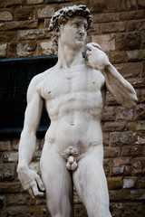 Kopie Davids von Michelangelo in Florenz am Piazza della Signoria