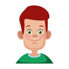 Cute boy cartoon icon vector illustration graphic design