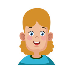 Cute girl cartoon icon vector illustration graphic design