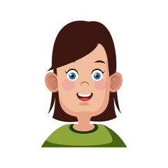 Cute girl cartoon icon vector illustration graphic design