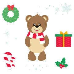 cartoon cute bear vector cartoon illustration