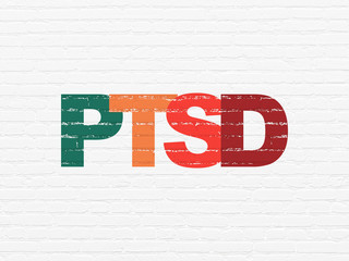 Healthcare concept: PTSD on wall background