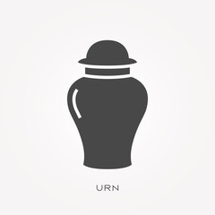Silhouette icon urn