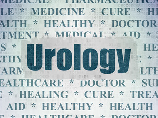 Health concept: Urology on Digital Data Paper background