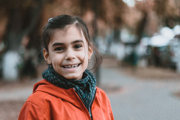 little girl urban portrait