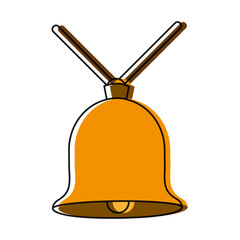 bell icon over white background vector illustration