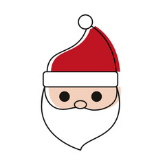 cartoon santa claus icon over white background colorful design vector illustration