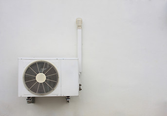 Air compressor on wall