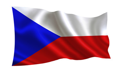 Fototapeta na wymiar Czech Republic flag. A series of flags of the world. 